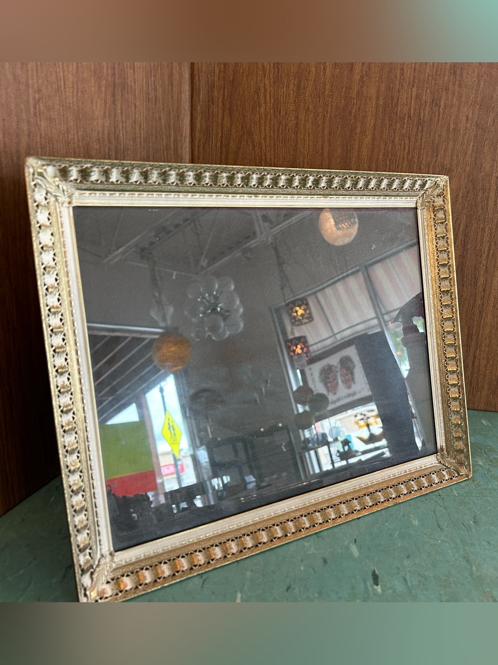 Vintage picture frame gold metal